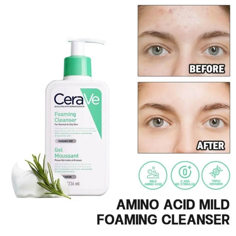شوینده فومینگ سراوی آمریکا مخصوص پوست نرمال تا چرب