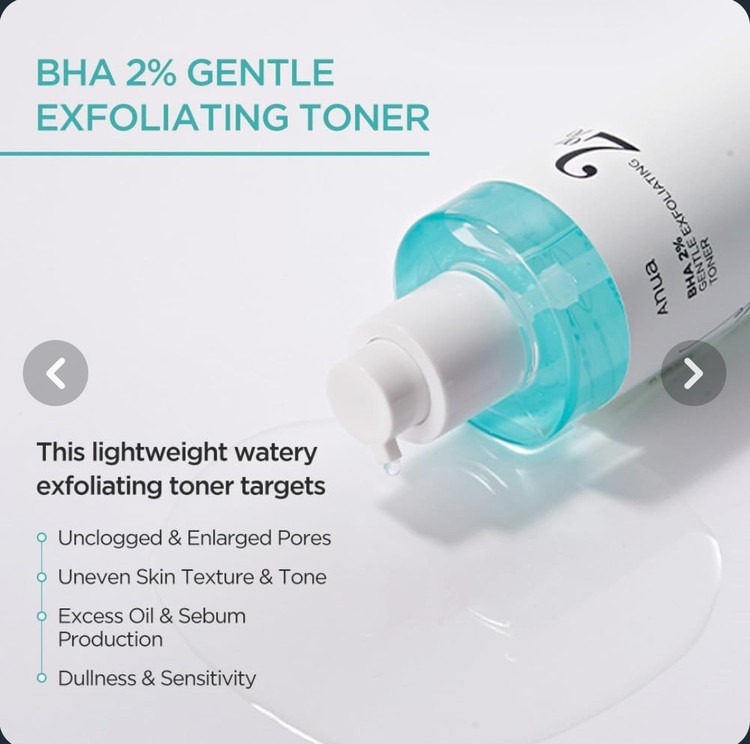 تونر لایه بردار BHA 2% آنوا مناسب جوش های سرسیاه حجم ۱۵۰ میل