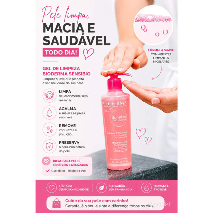 فوم ژل شستشوی صورت سنسیبیو بایودرما مخصوص پوست حساس و خشک tBioderma Sensibio Gel Moussan
