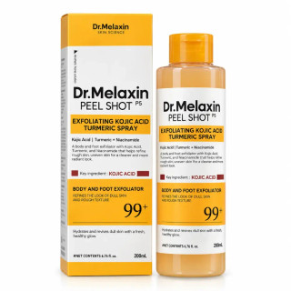 سرم پیل شات کوجیک اسید و زردچوبه دکتر ملاکسین لایهبردار ملایم و روشنکننده قوی پوست Dr.Melaxin Peel Shot Exfoliating Kojic Acid Turmeric Serum