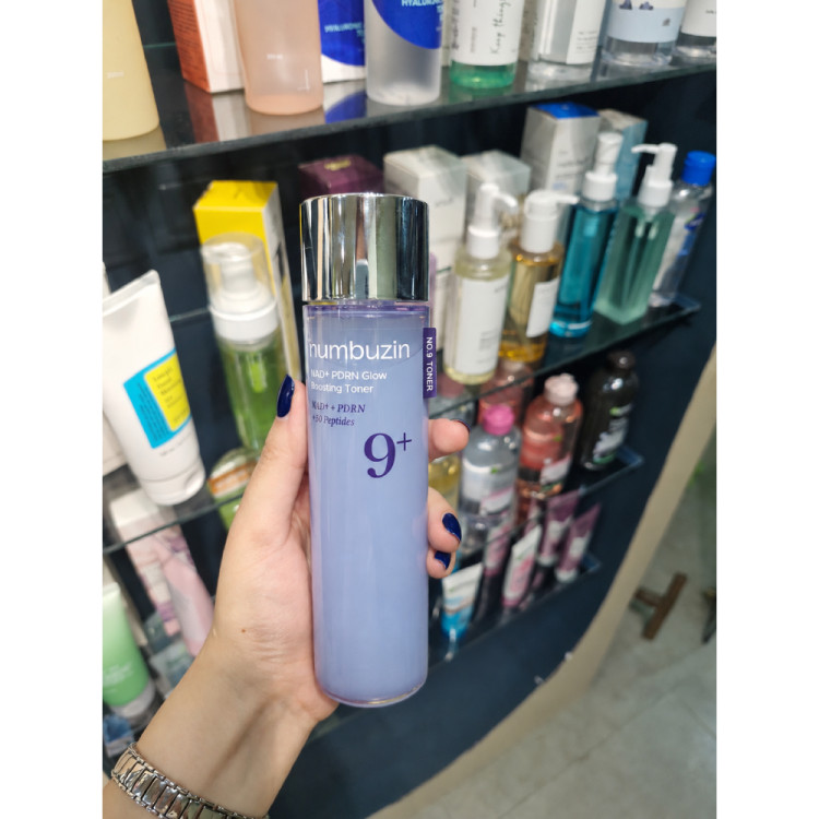 تونر پپتاید PDRN و NAD+ شماره 9 نامبوزین درخشان Numbuzin No.9 NAD+ تقویت کننده و ضد چروک PDRN Glow Boosting Toner