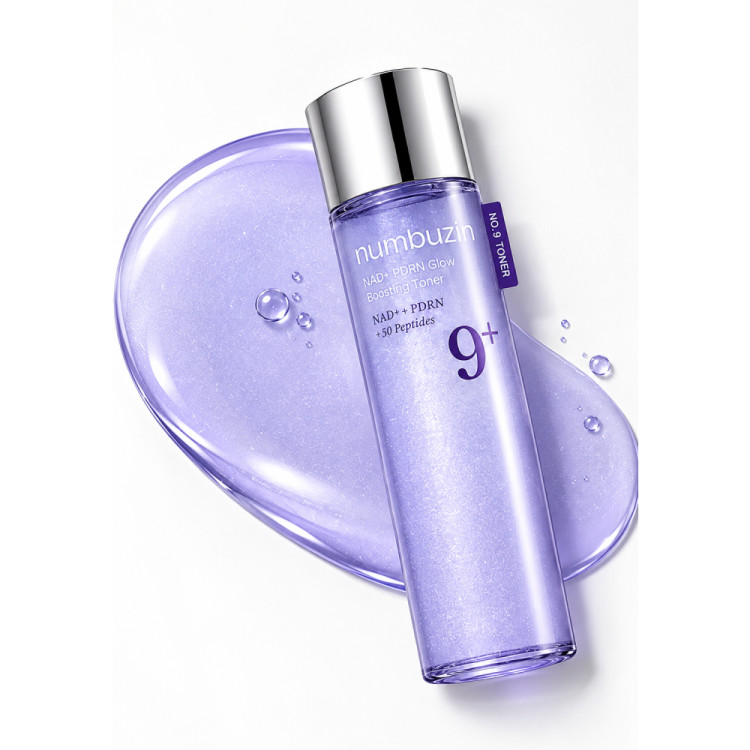 تونر پپتاید PDRN و NAD+ شماره 9 نامبوزین درخشان Numbuzin No.9 NAD+ تقویت کننده و ضد چروک PDRN Glow Boosting Toner