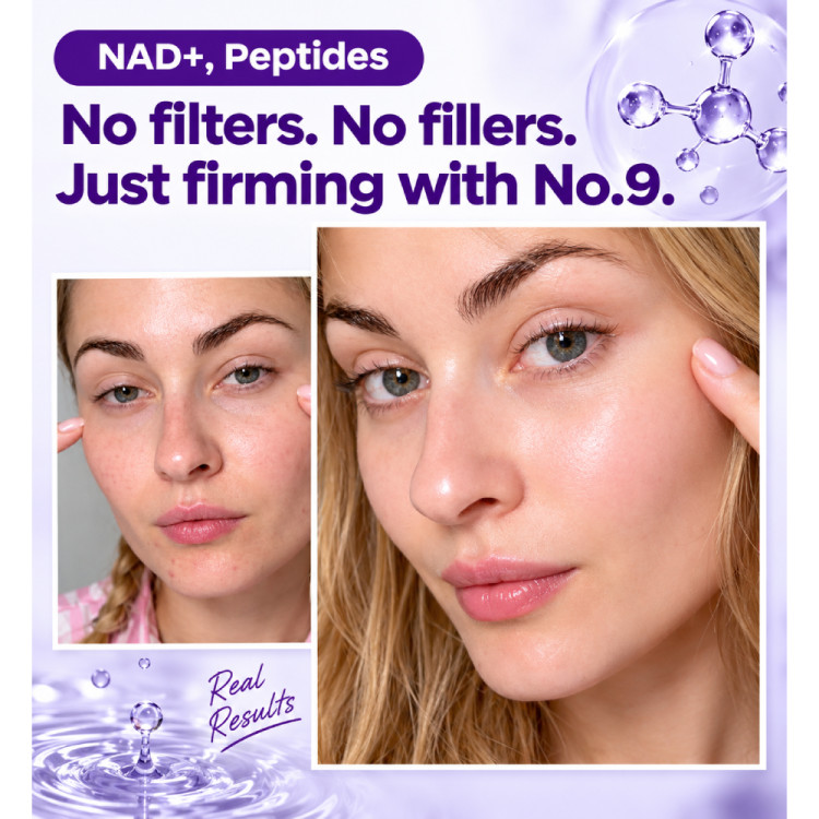 تونر پپتاید PDRN و NAD+ شماره 9 نامبوزین درخشان Numbuzin No.9 NAD+ تقویت کننده و ضد چروک PDRN Glow Boosting Toner