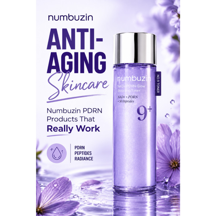 تونر پپتاید PDRN و NAD+ شماره 9 نامبوزین درخشان Numbuzin No.9 NAD+ تقویت کننده و ضد چروک PDRN Glow Boosting Toner