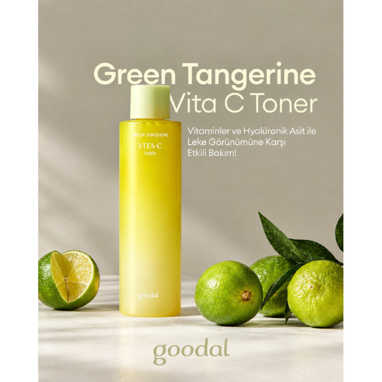 تونر روشن کننده ویتامین سی نارنگی سبز گودال Goodal Green Tangerine Vita-C Toner