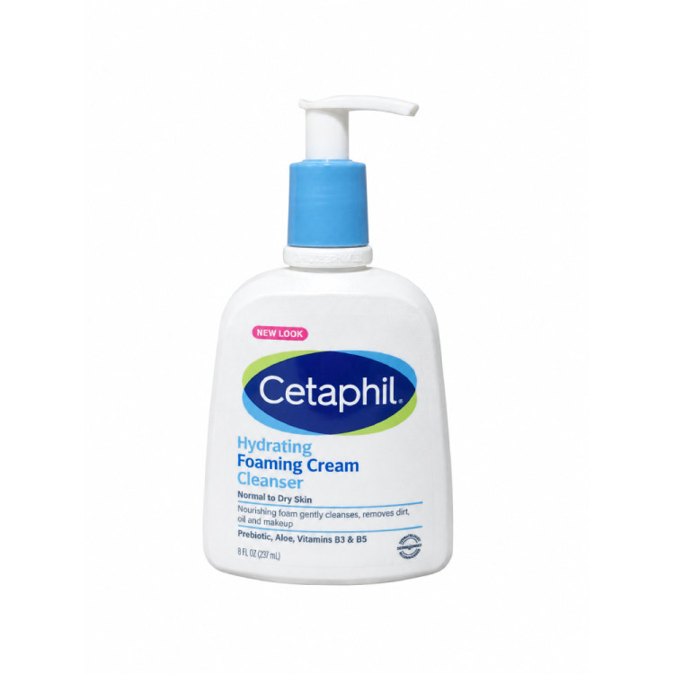 شوینده کرمی فومی آبرسان ستافیل برای پوست نرمال تا خشک Cetaphil Hydrating Foaming Cream Cleanser